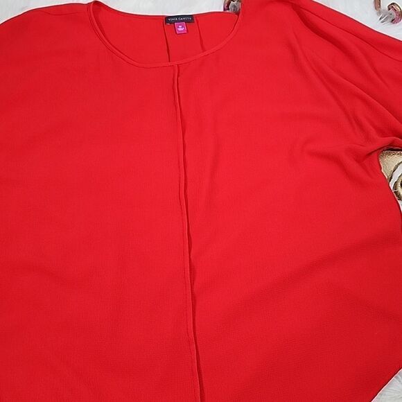 Coral Orange Vince Camuto Top with - Picture 4 of 6